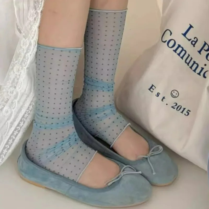 2026 Fashion Polka Dot Lace So - Silk Sock Bamboo recensie en prijs